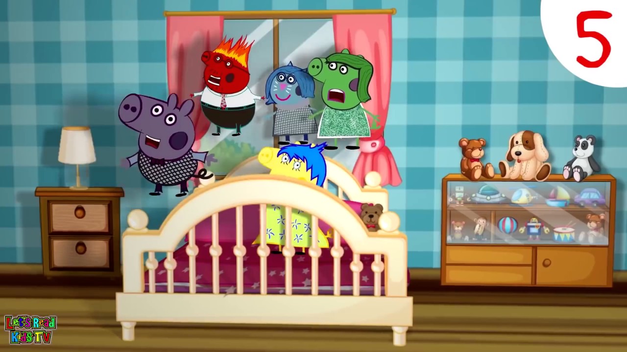Five Little Monkeys Jumping on a Bed Peppa Pig Inside Out Nursery