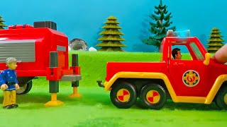 Feuerwehrmann Sam: Feuerwehrauto Venus &amp; Feuerwehr Anhänger |  Spielzeug Unboxing