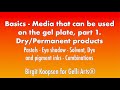 Basics: Media That Can Be Used On The Gel Plate. Part 1: Dry / Permanent Products