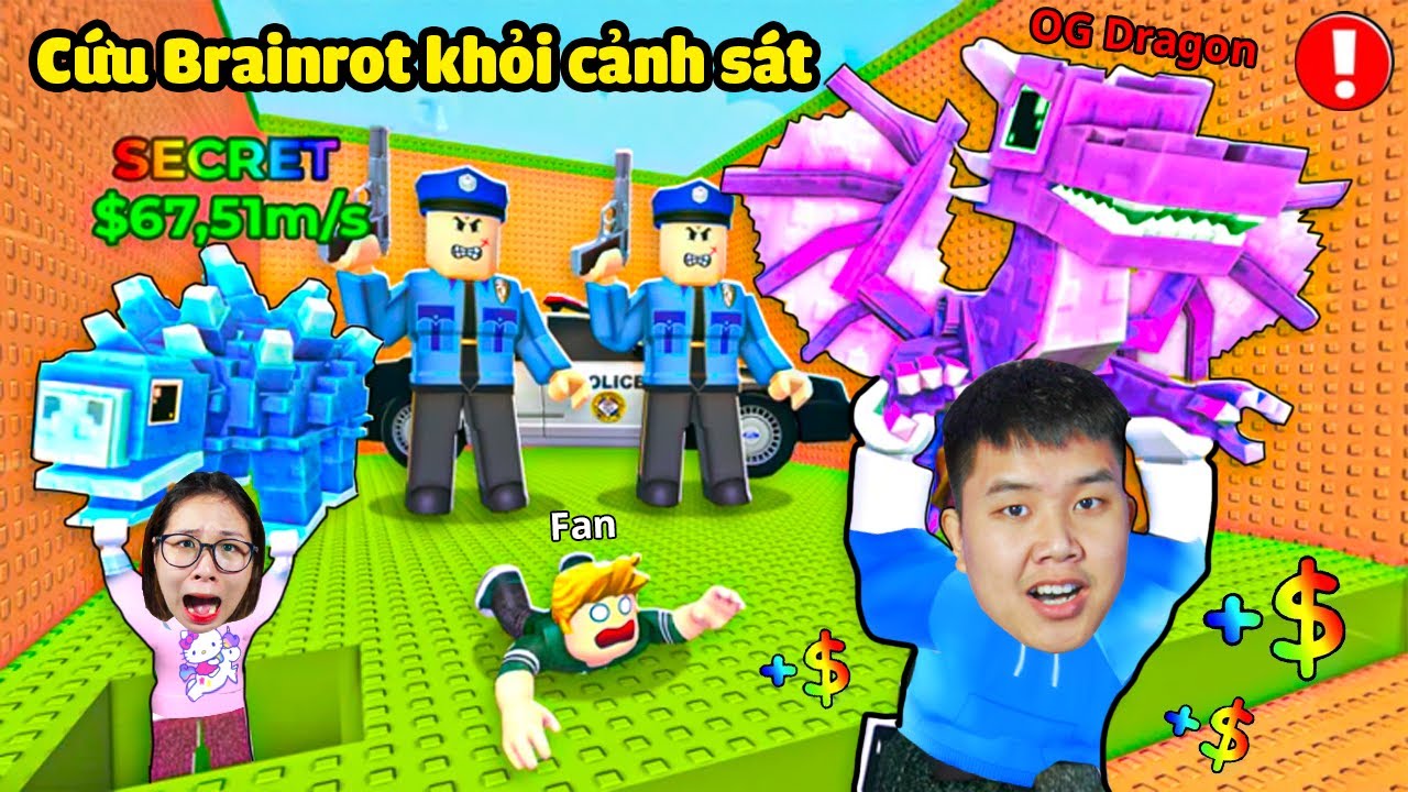 bqThanh và Ốc Giải Cứu Brainrot Siêu Hiếm Khỏi Cảnh Sát Để Kiếm Tiền Cùng Fan !!!