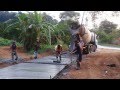 Pouring concrete road in Thailand