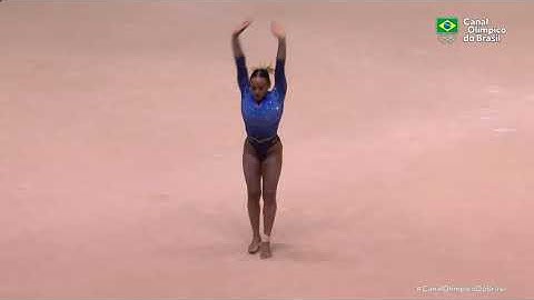 MUNDIAL DE GINÁSTICA 2022 – Rebeca Andrade se apresenta no solo: Baile de Favela (final por equipes)