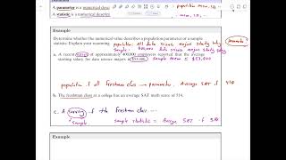 Population Parameter vs Sample Statistic