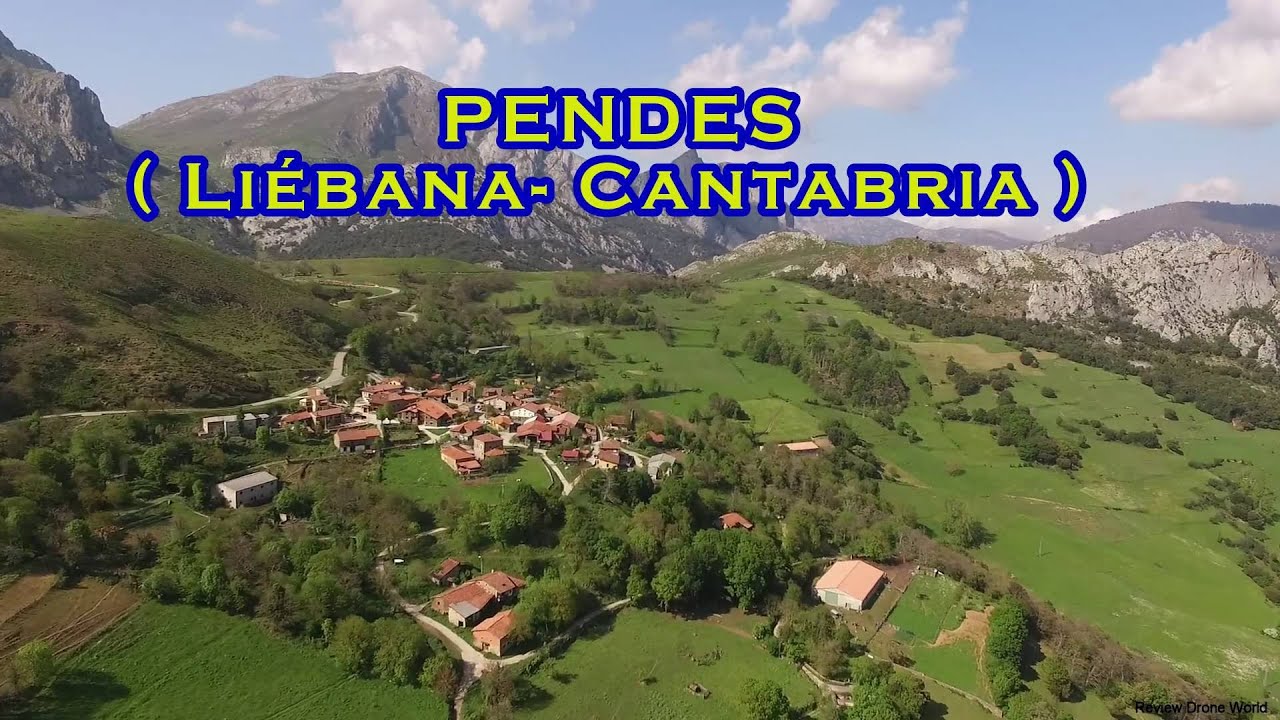 Pendes ( Liébana - Cantabria ) a vista de drone