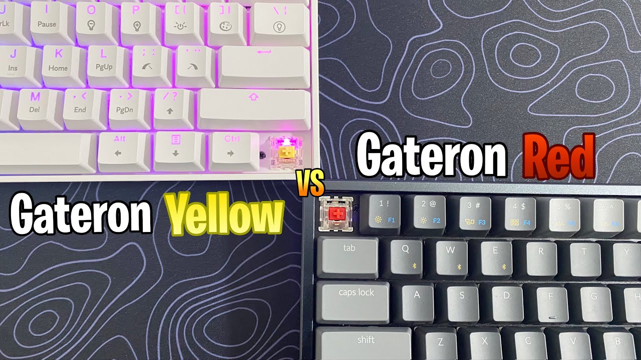 Gateron Red Vs Gateron Yellow Switches - Typing Sound Test ASMR - YouTube