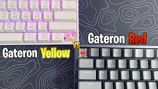 Gateron Red Vs Gateron Yellow Switches - Typing Sound Test ASMR