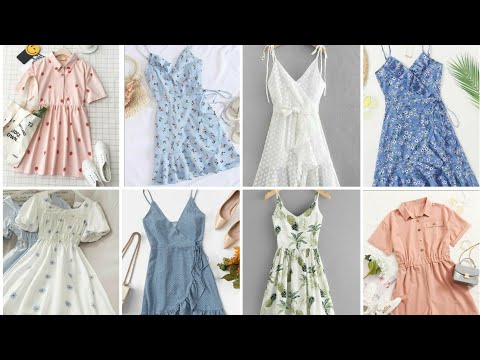 Trendy summer short dresses for women and girls/ Летние короткие платья для модных женщин.