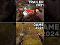 ☢️ STALKER 2: Trailer (2021) vs Game (2024) 😮 Big Difference #Shorts #Stalker2 #games #youtubeshorts