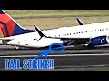 [HD] *TAIL STRIKE* Delta 737-900(ER) [N834DN] Landing PDX | BFF S2, E19
