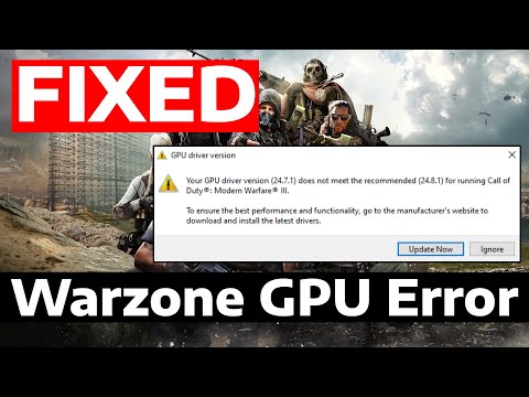 How To Fix Warzone 3 GPU Driver Version Error Message
