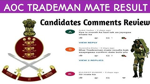 AOC #TRADEMANMATE RESULT CANDIDATES COMMENTS REVIEW
