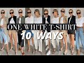 10 WHITE T-SHIRT OUTFIT IDEAS (that everyone can re-create!)