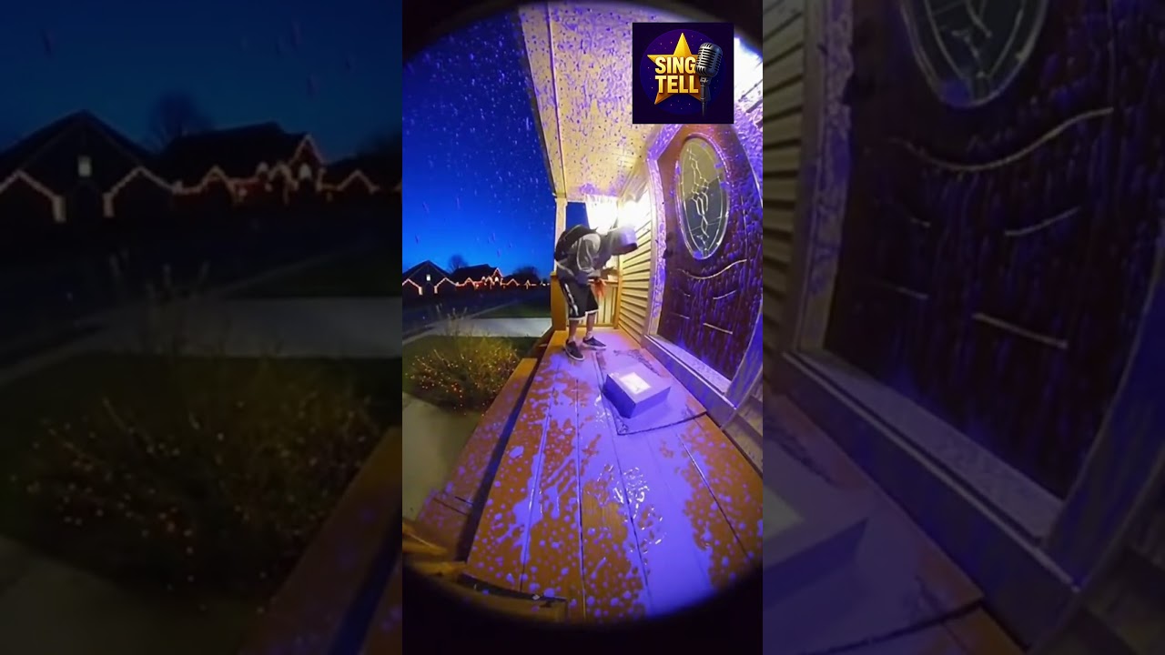 Воришка с крыльца мгновенно получает карму 🎨💥 | Поймано на камеру 