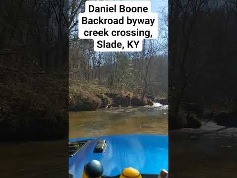 Daniel Boone Backroad Byway stream crossing November 2022.