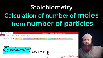 Calculation of number of moles from number of particles, Stoichiometry, Lecture # 5, urdu/hindi