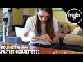 Guinness world record holder attempts rolling fastest cigarette