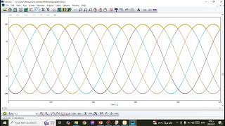 19. PSIM of Six Phase Half Wave Rectifier