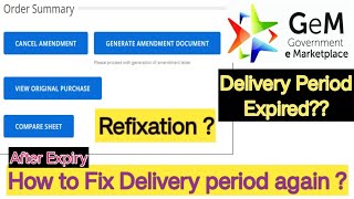 After delivery period expiry, you will be able to request for Performance cum extension notice