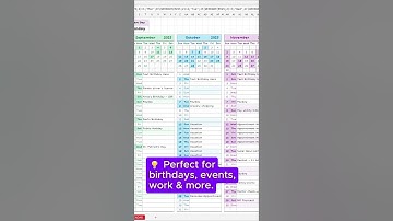 How to make a Calendar in Google Sheets or Excel 📊 #GoogleSheetsTemplate  #exceltemplate #excel