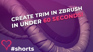 Create Trim in Zbrush in 60 SECONDS! #Shorts