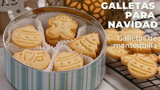 Galletas de mantequilla para navidad, las galletas mas fáciles, rápidas y deliciosas