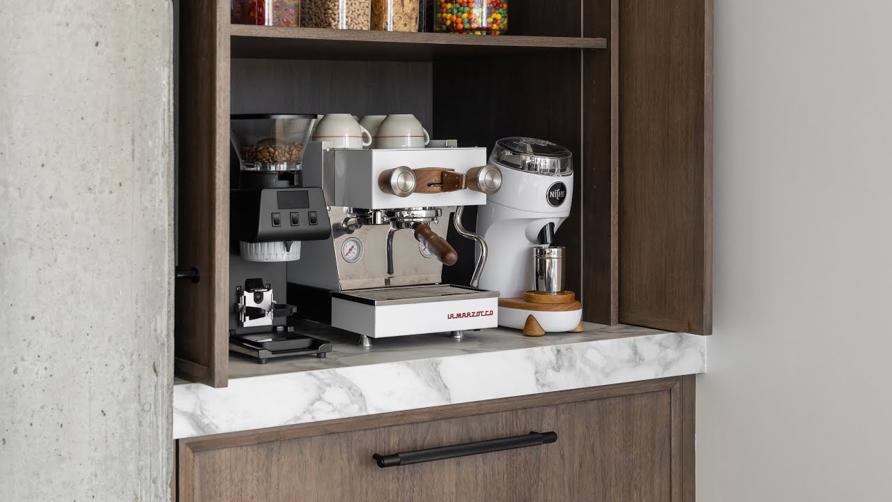 My Coffee Bar Home Tech Setup // LaMarzocco, Niche, Option-O, Timemore!