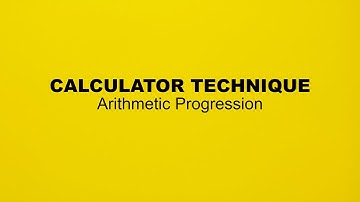 Calculator Technique of Arithmetic Progression using Canon F-789SGA