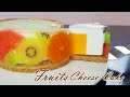 No-Bake / 과일 젤리 치즈 케이크 만들기 / How to make a fruit jelly cheesecake / Without Oven /노색소