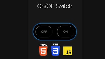 Build a ON /OFF switch Button using HTML CSS and JavaScript