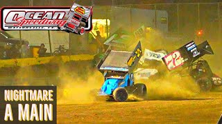 NIGHTMARE  A Main Taco Bravo 360 Sprint Cars Ocean Speedway