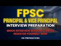 FPSC Principal & Vice Principal Interview Preparation 2026 | Mock Interview Session Started