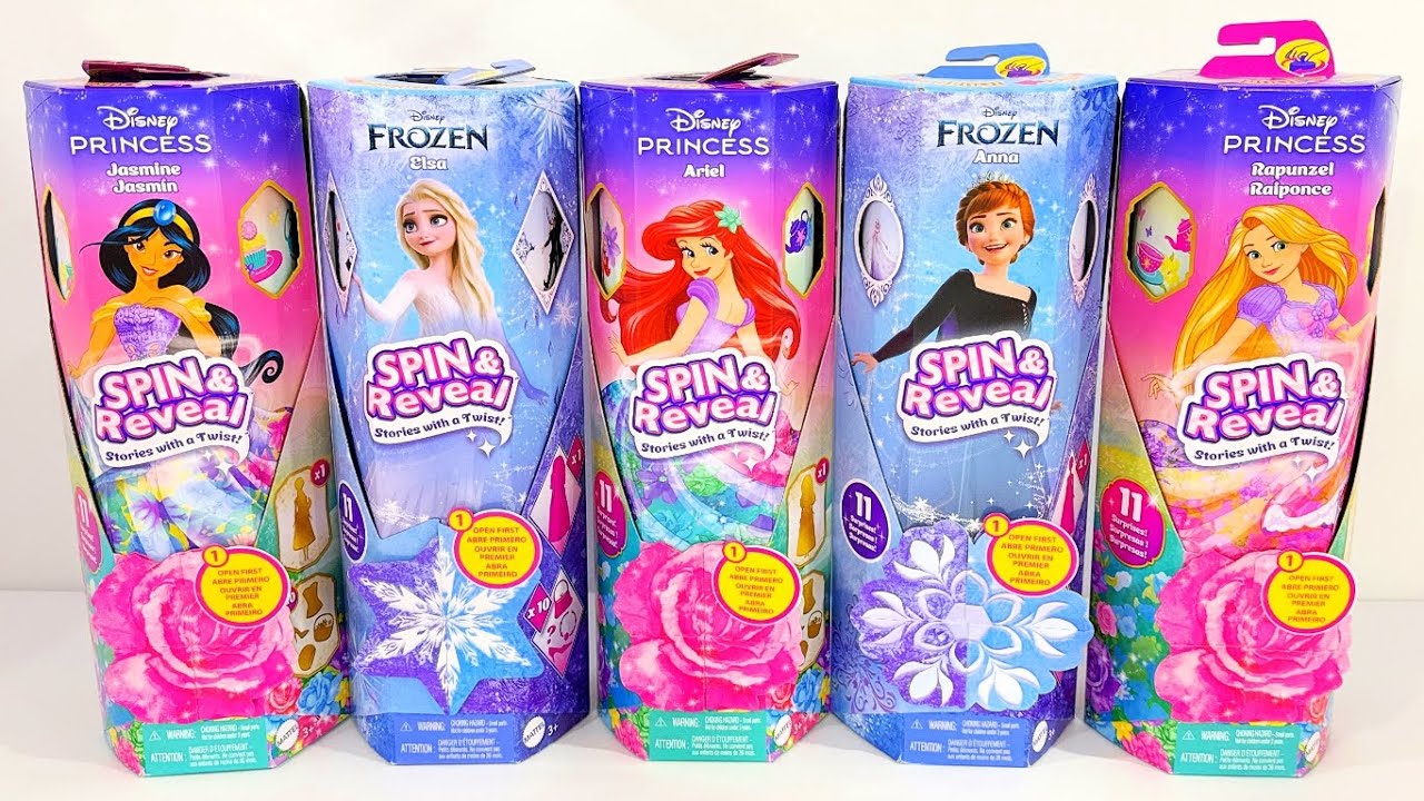 ASMR Disney Princess Spin & Reveal Oddly Satisfying Toy Unboxing