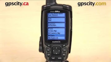 Garmin GPSMAP 64 Series: Units Settings with GPS City