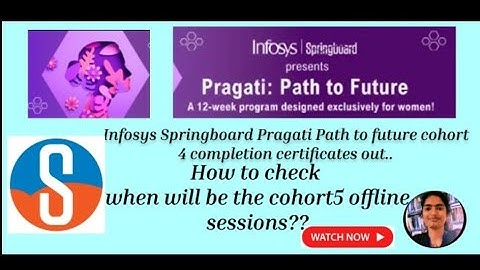 Infosys springboard | Pragati Path to future cohrant 4 certificates released | check out