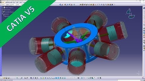 7 Cylinder Radial Engine - Catia v5 Training - Kinematics