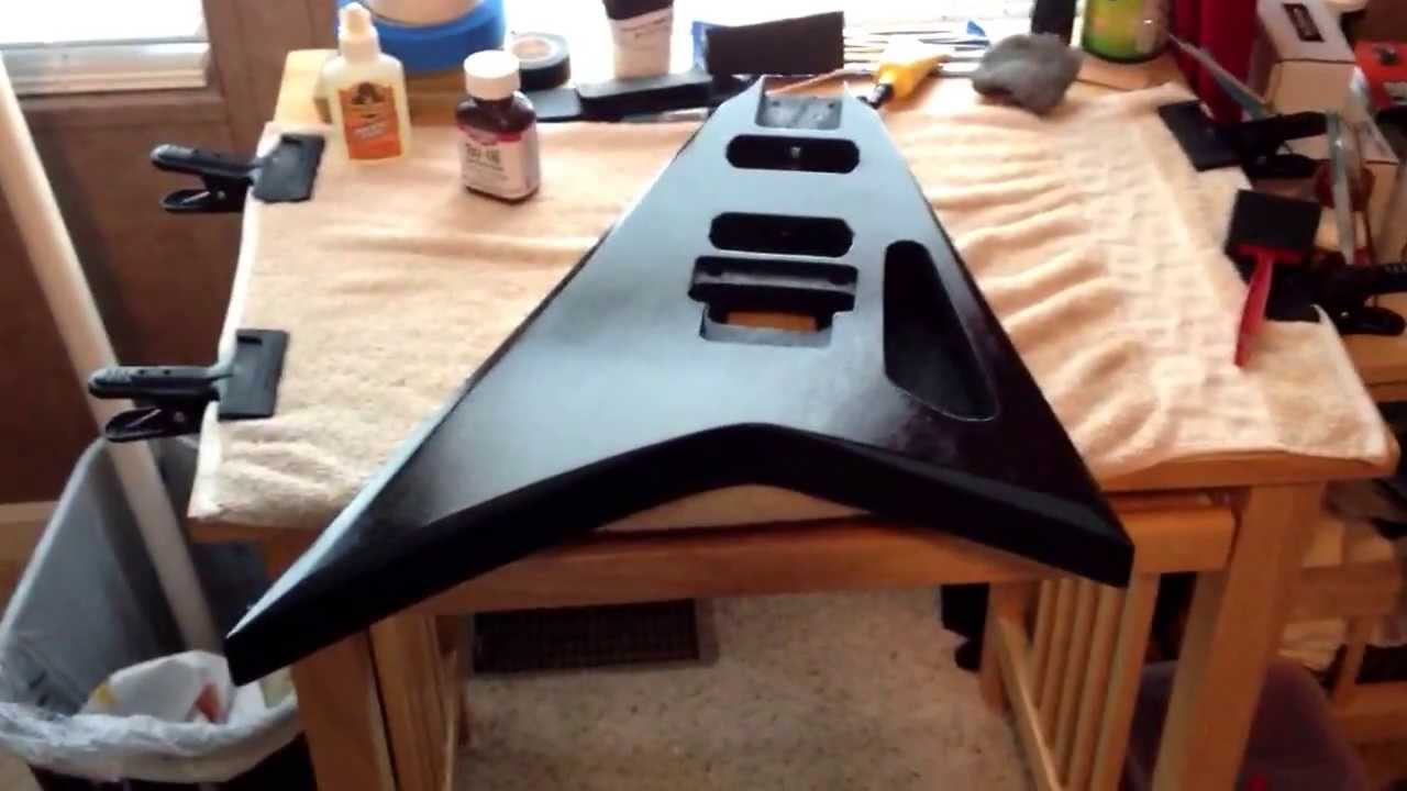 Offset V Guitar Kit Build Update Color & Finish! YouTube