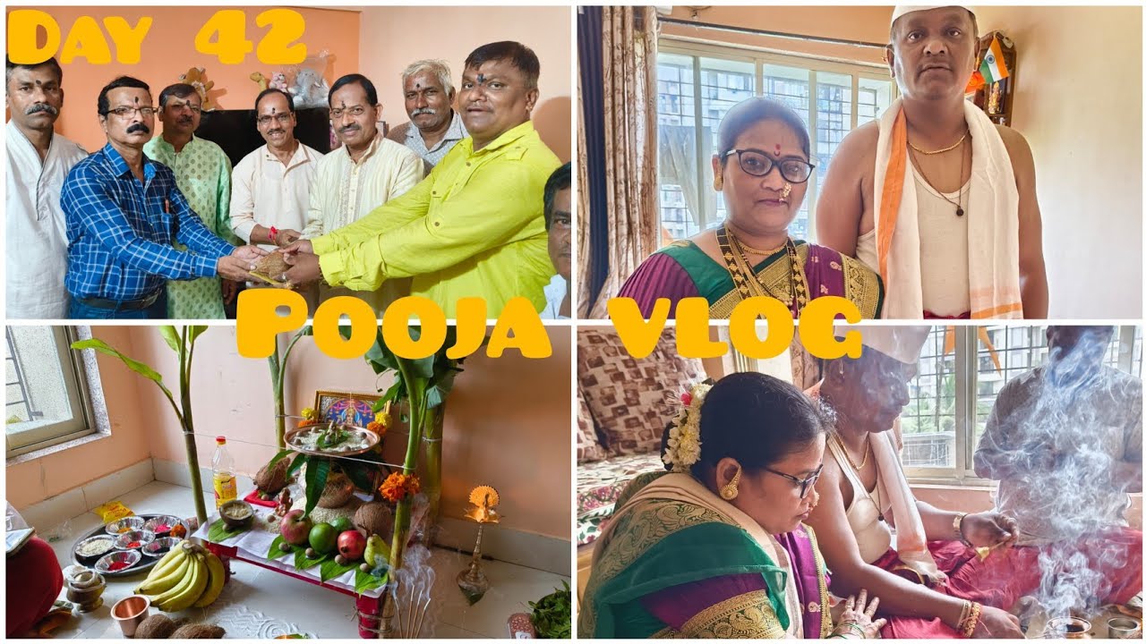 Day 42 of vlogging 😄 pooja vlog 🙏🏻Day 42 of 365 days vlogging challenge ...