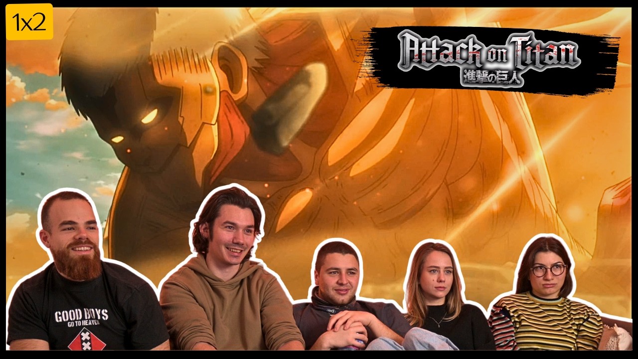 The Armored TITAN! Attack on Titan 1x2 "That day" First Time Reaction & Discussion