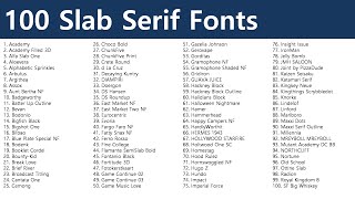 100 Slab Serif Fonts free download Henry