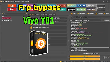 FRP Bypass Google Account Lock Vivo Y01 latest security 2025 with UnlockTool
