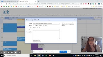 Google Calendar Appointment Slot Sign Up