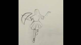 Pencil Drawing Of Girl Easy #shorts
