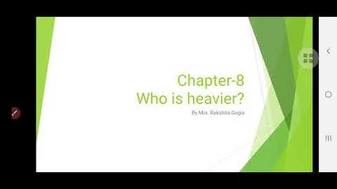 Class 3 || Chapter 8 || Who is heavier?  || Ncert || CBSE || Maths || Part 1
