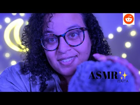 ASMR ~ Reading AITA Stories from Reddit ~ whispered reading, gum chewing, mic fluffing