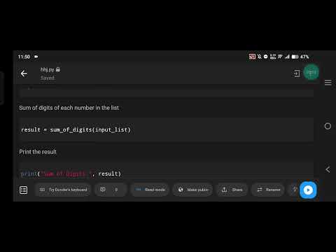 Python | Sum of Number Digits in List