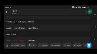 Python | Sum of Number Digits in List
