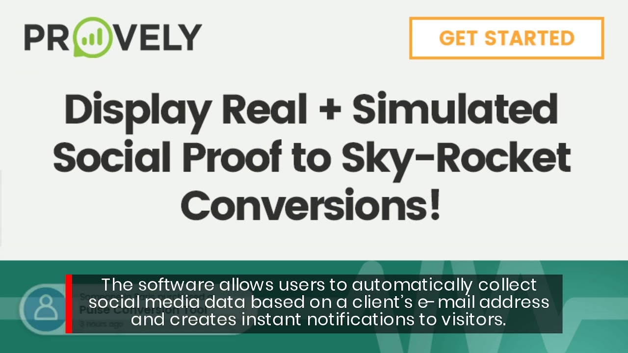 Mark Thompson Provely Digital Marketing Social Proof Lead Generation Tool Features Price Review