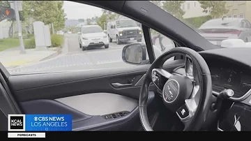 See what it's like riding in a self-driving taxi through Santa Monica