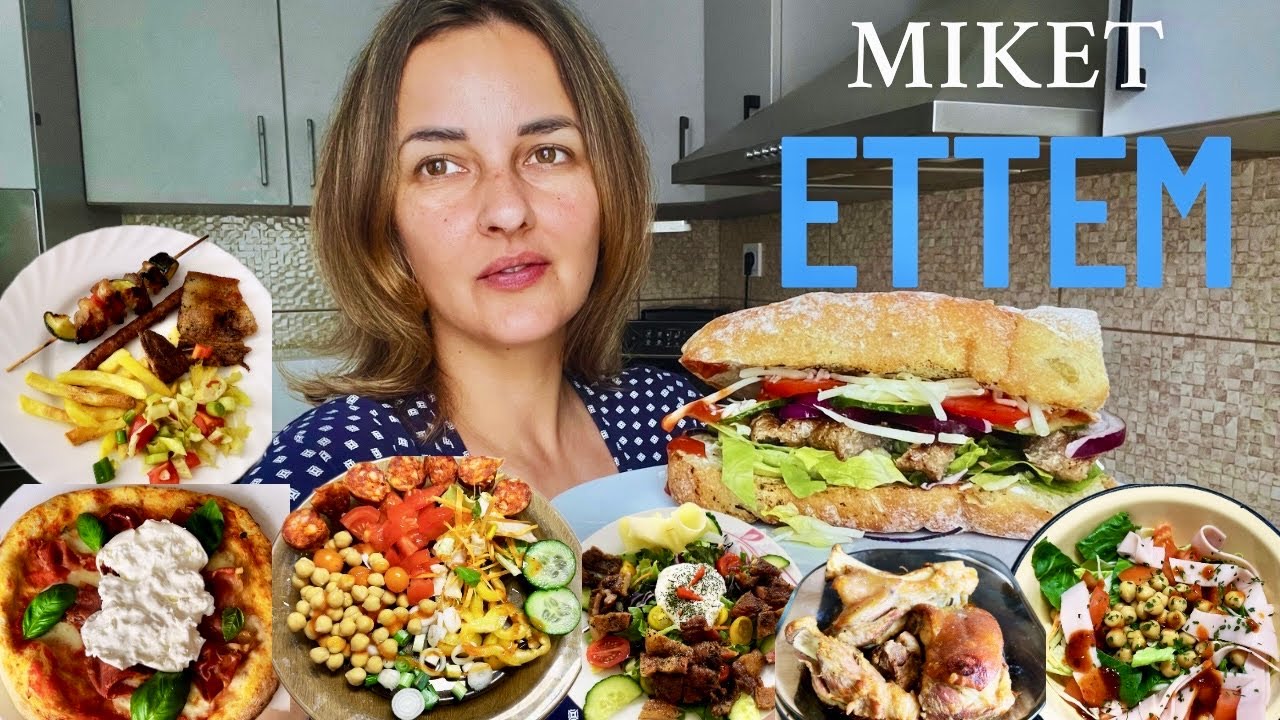 Miket ettem/Június 1.rész/Vendégségek+Rántott Mozarella Teszt/🥗🍕🍔🍟🌮🧀