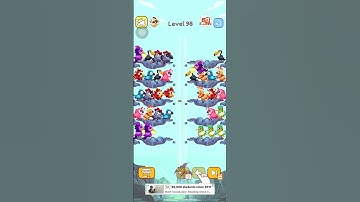 Bird sort color level 98/sorting game/complete levels #game #puzzle #colors #solution
